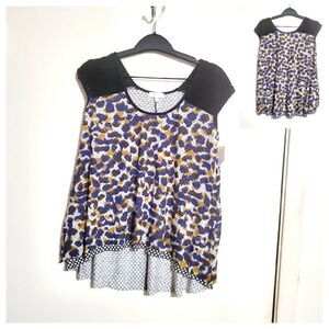 Weston Multi-colored Print Top Size Small